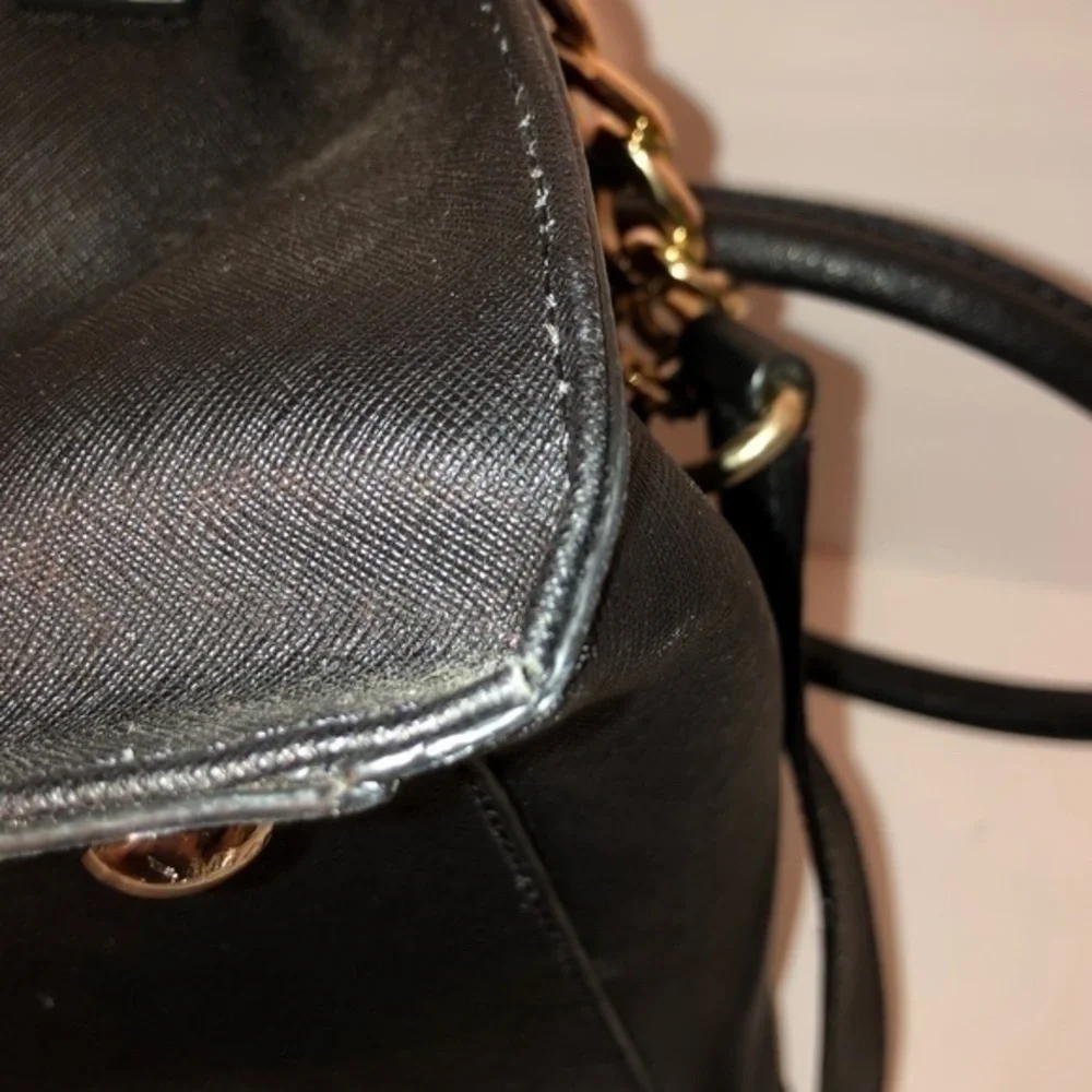 MICHAEL KORS black saffiano leather Hamilton bag